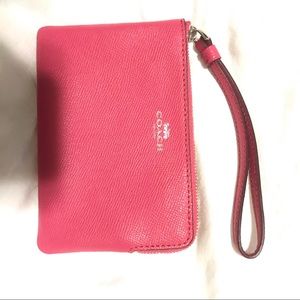 Coach pink wristlet